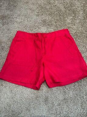 Ralph Lauren Red Women's Linen-Blend Shorts